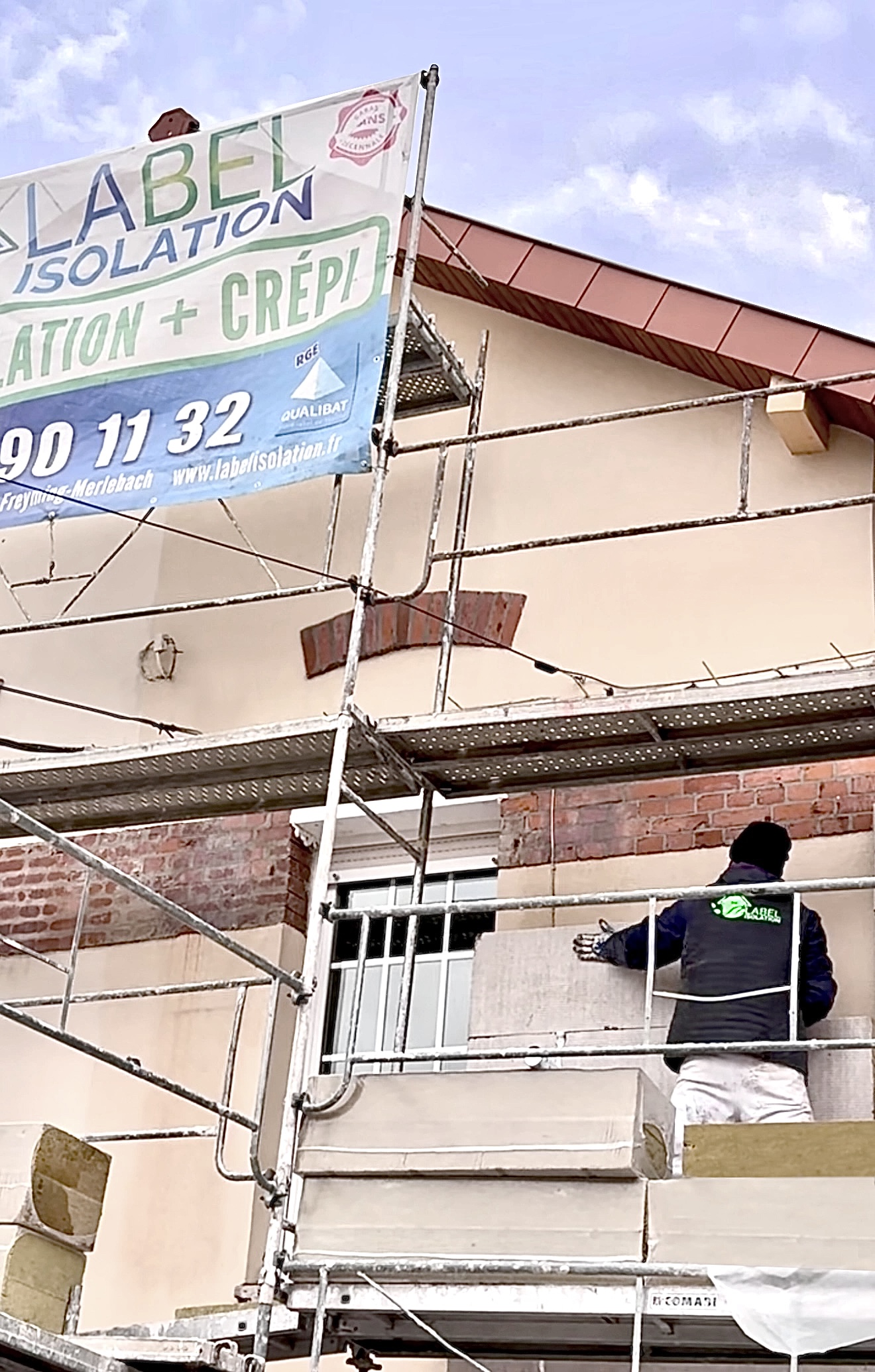 Chantier Label Isolation sur une maison en Moselle